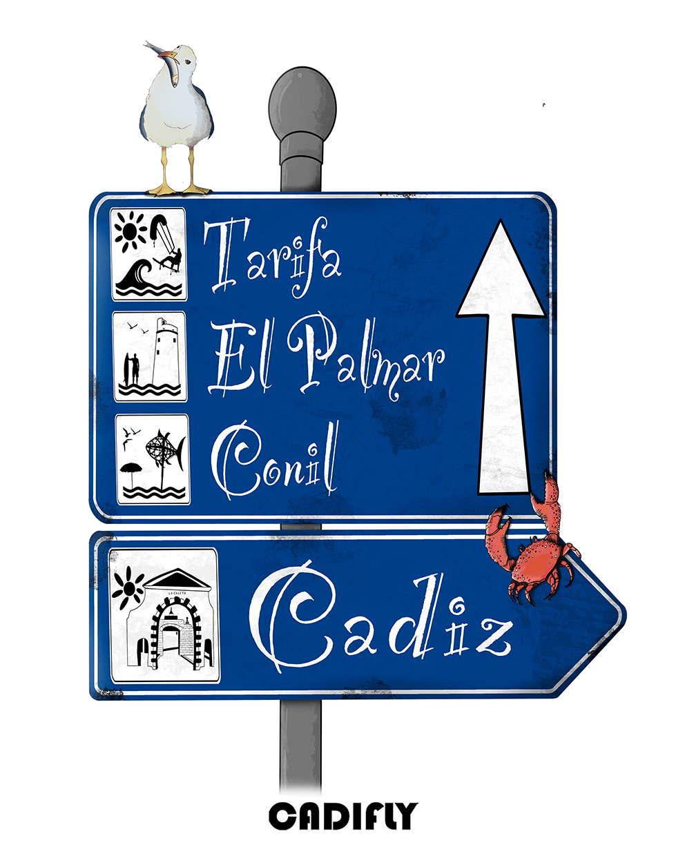 Diseño carretera Cadiz Cartel de Playas