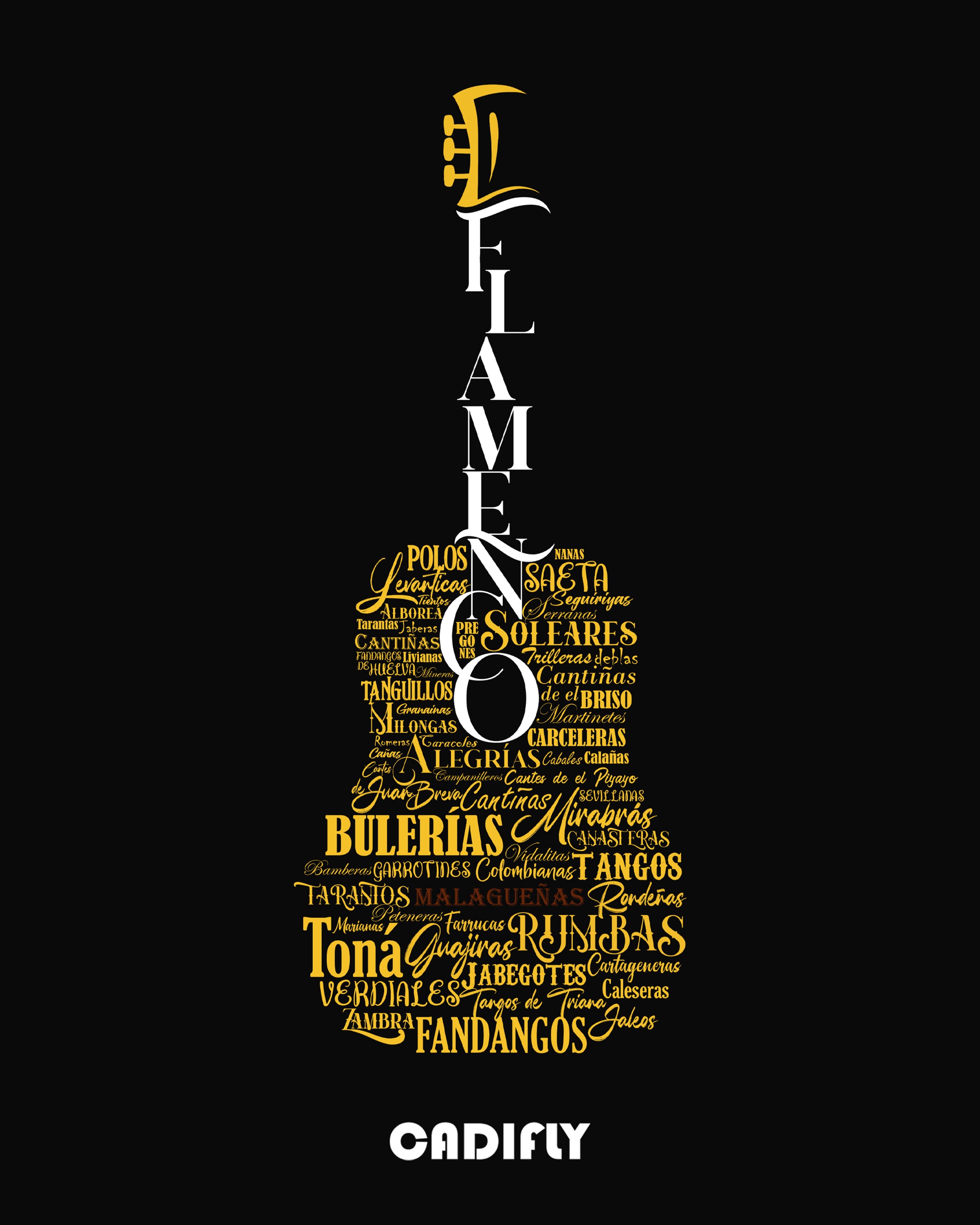 Guitarra Flamenca con todos los palos del Flamenco