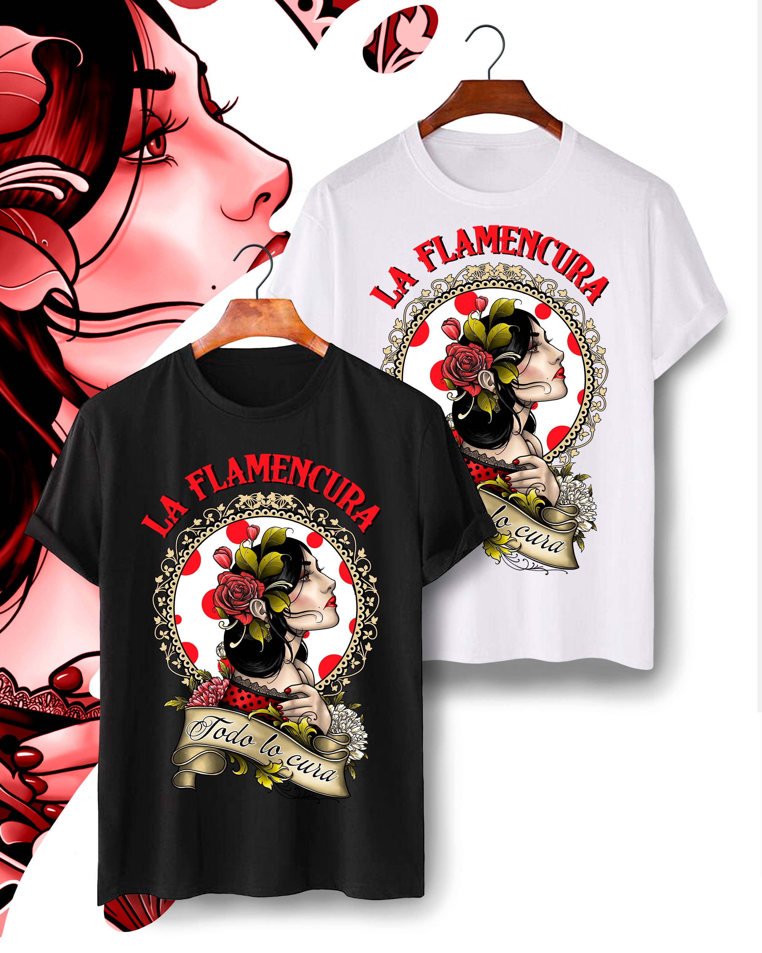 Camiseta FLAMENCA la Flamencura todo lo cura 