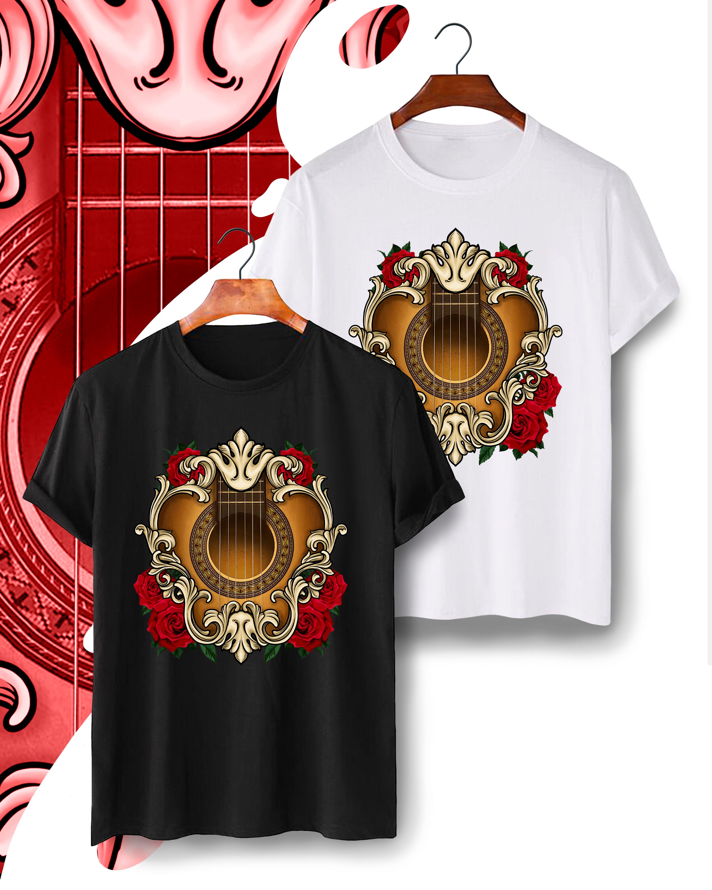 Camiseta Flamenco con guitarra flamenca