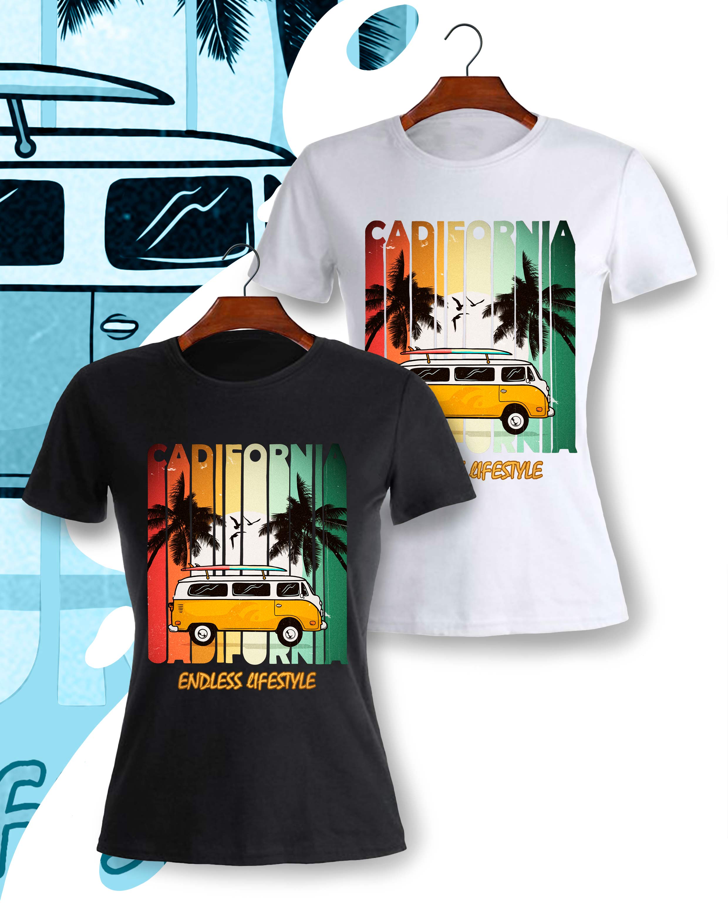 Camiseta de Cadifornia para mujer con un estilo de cadi