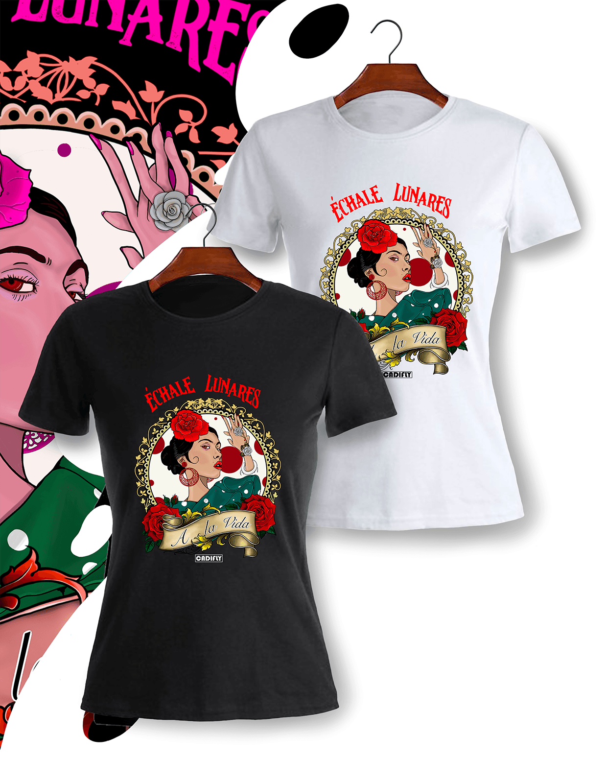 camiseta Mujer gitana Feria de Sevilla