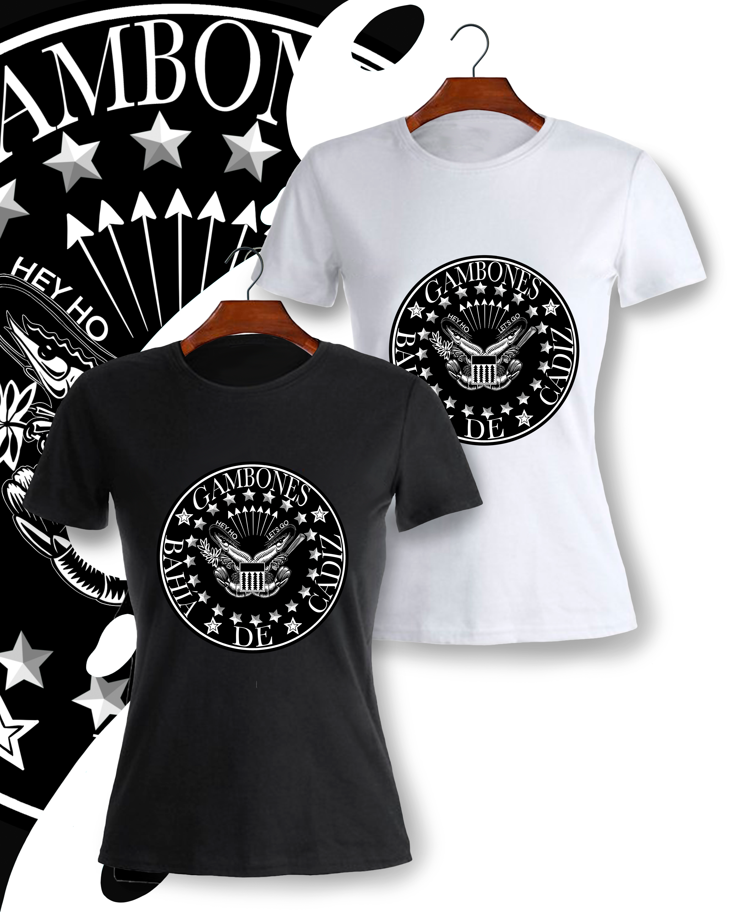 Camiseta mujer de los Ramones al estilo CAdiz