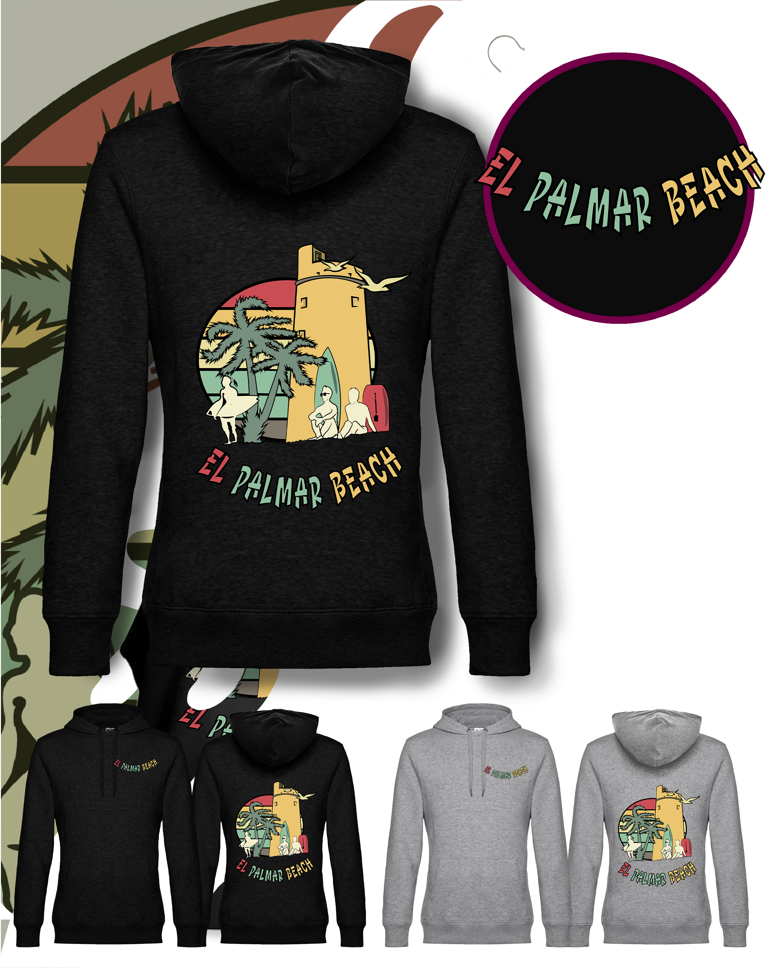 Sudadera SURF de la playa de El palmar Cadiz