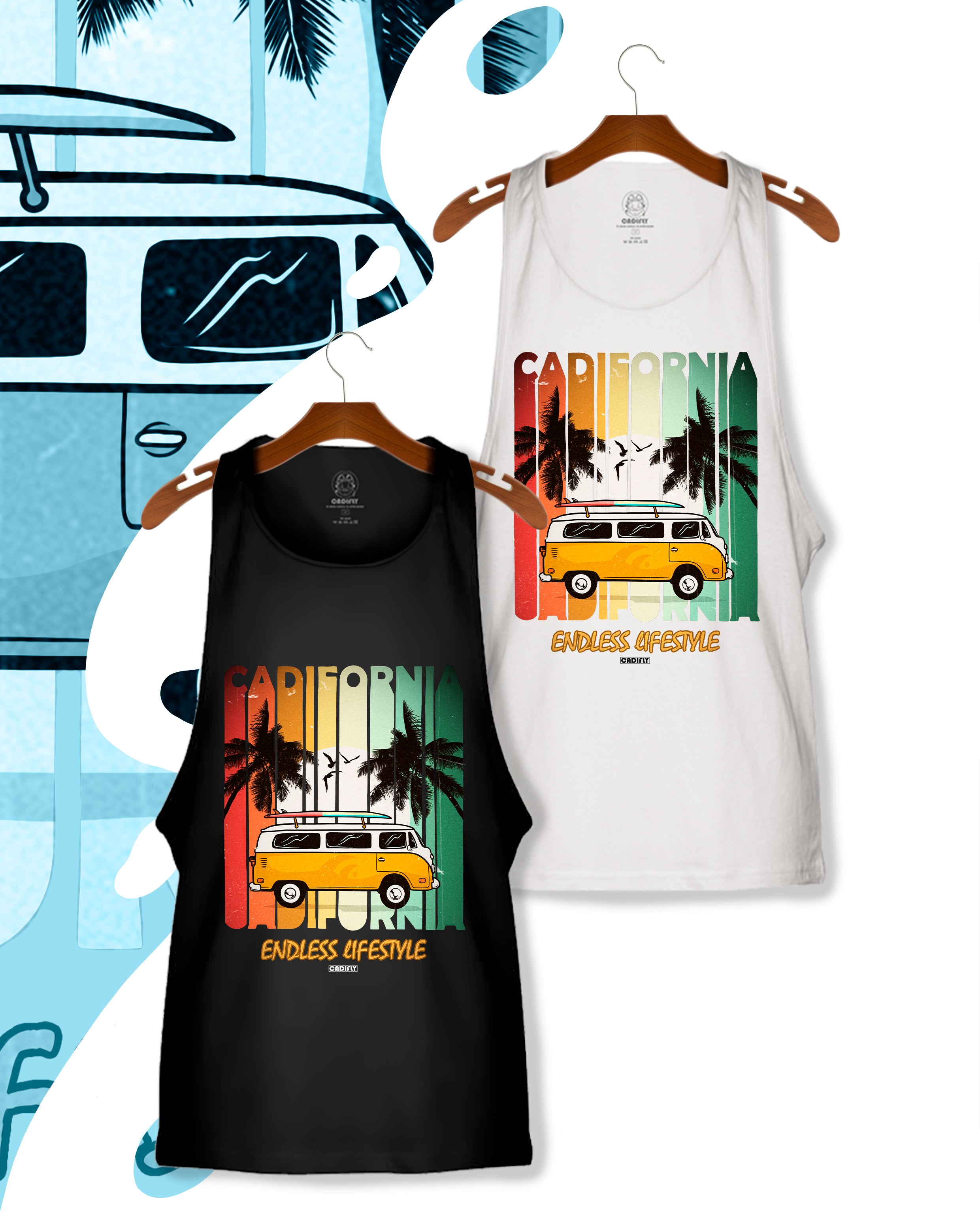 Camiseta de cadifornia de tirantes para el verano de cadi