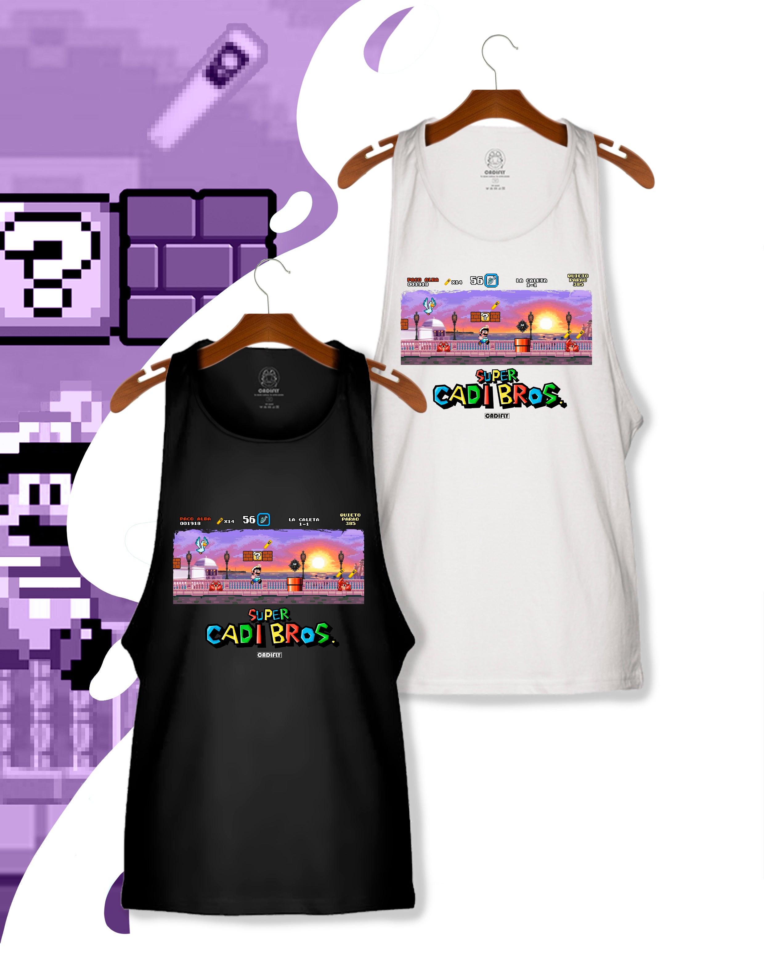 Camiseta de Tirantes de Mario Bros en la Caleta cadiz