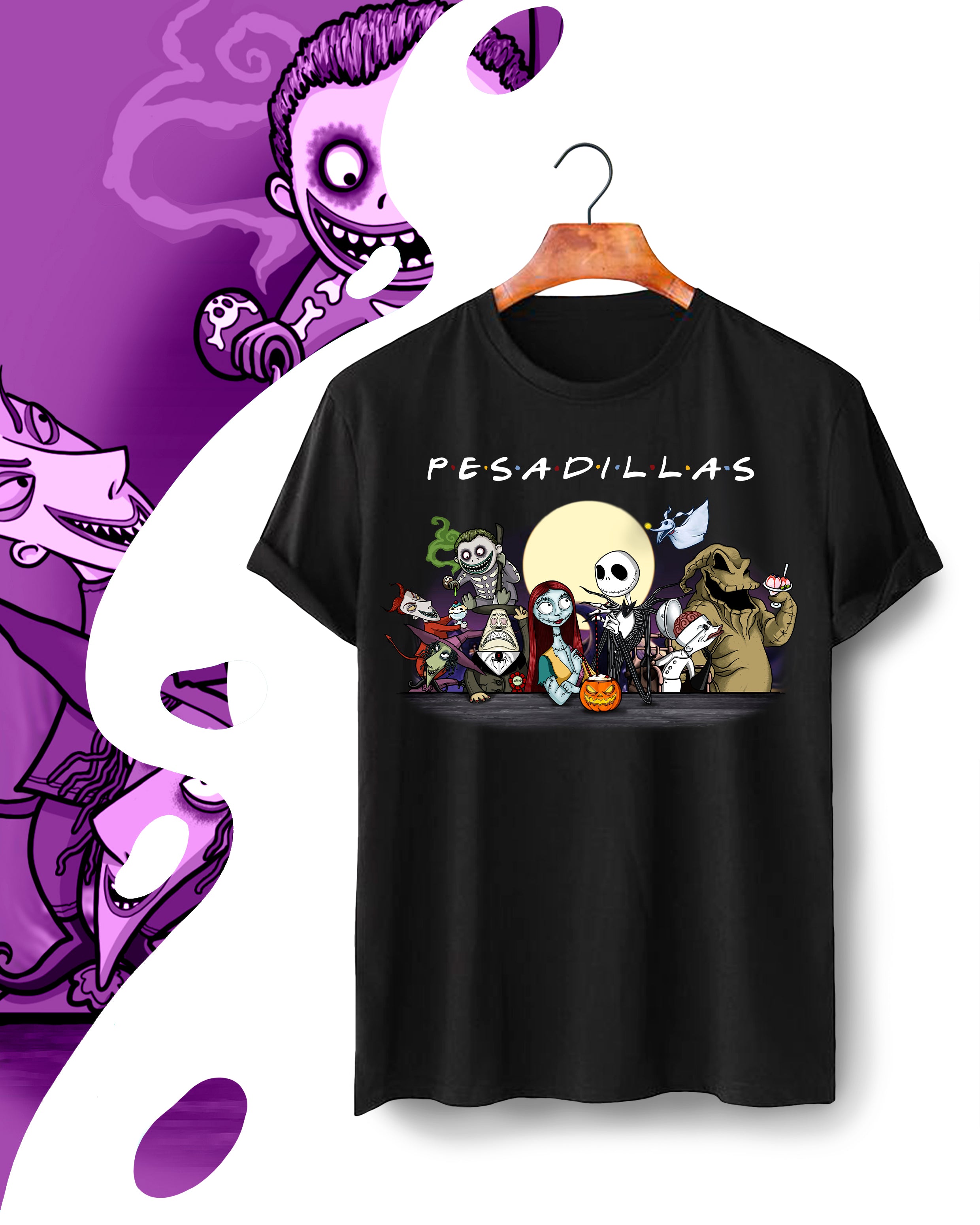 Camiseta Friki de Pesadillas al estilo friends