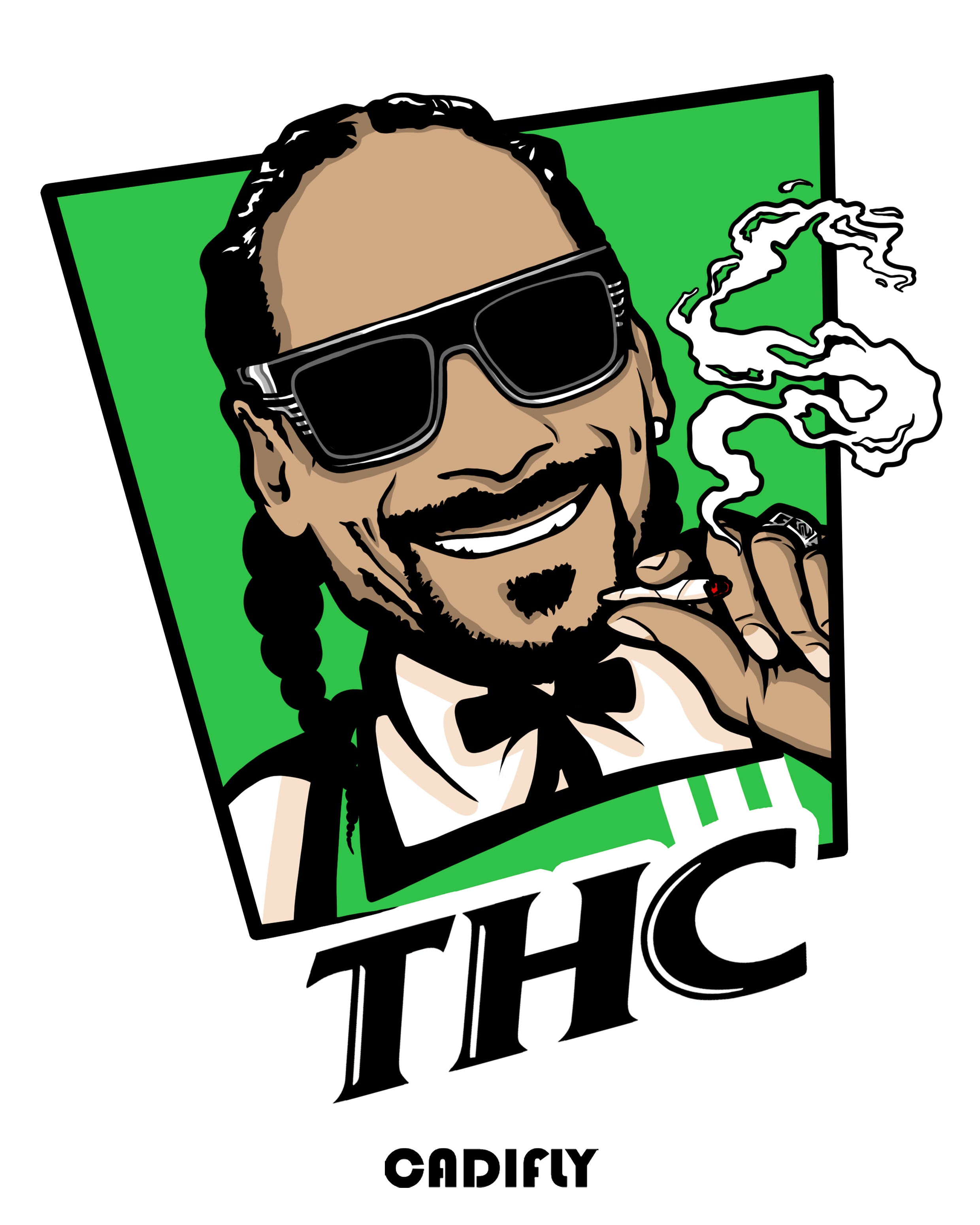 Diseño de KFC al estilo friki con Snoop dog 